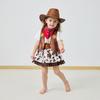Ținută de Rol Cowgirl Pentru Fete Costum cu Tematică Western din 4 Piese Vestă Pantaloni Pălărie și Fustă Scurtă