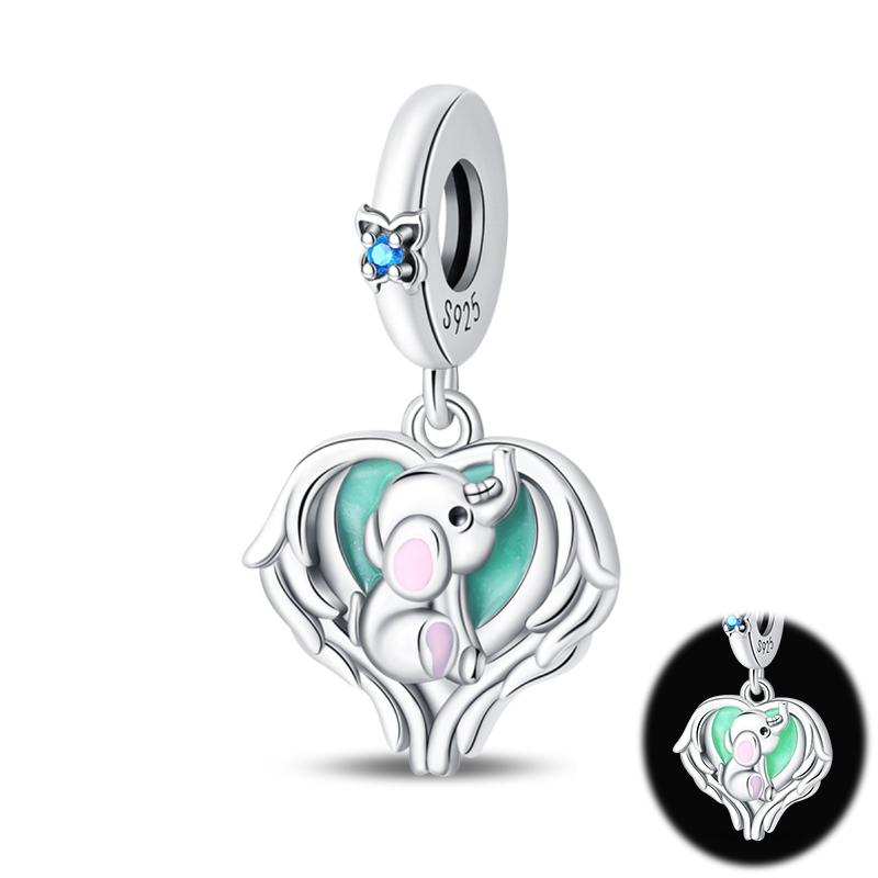 Cute Pink Elephant Charm Beads Collection For Women'S Bracelets, Necklaces, Keychains Copper Beads Diy Jewellery Fine Gifts