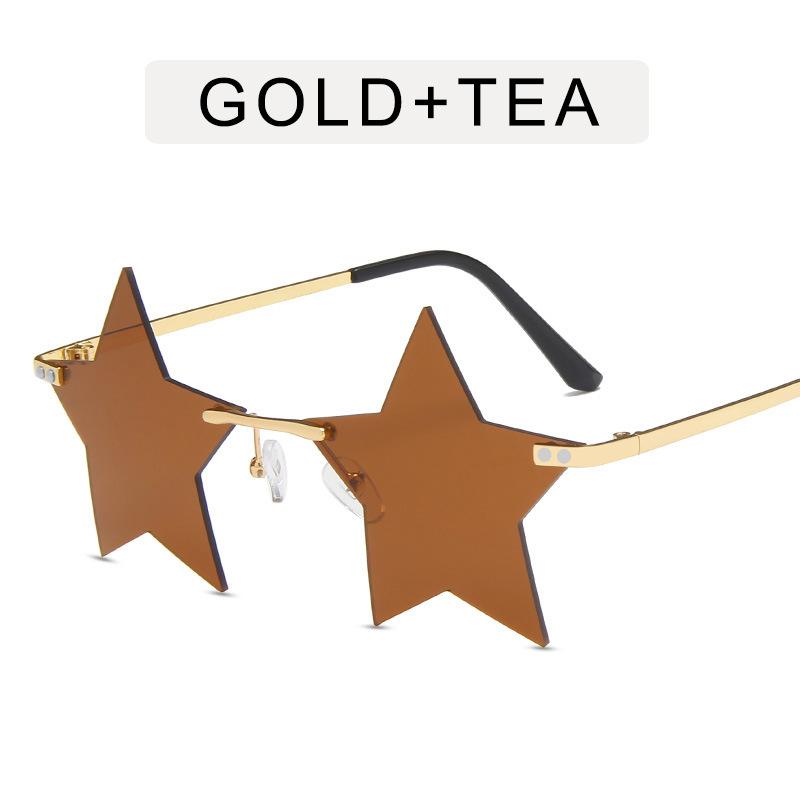 Five-pointed Star Glasses Lady Funny Ball Sunglasses Personalized Modeling Sunglasses