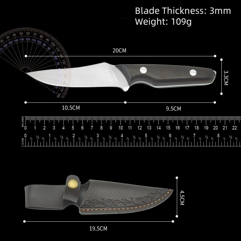 Edelstahlmesser, Küchenschälmesser, Fleischerbeil, Sushi-Messer, Obstschneider mit Messerabdeckung