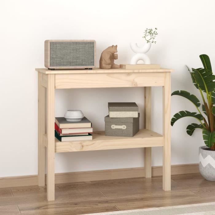 VidaXL Table console 80x40x75 cm Bois massif de pin 814304