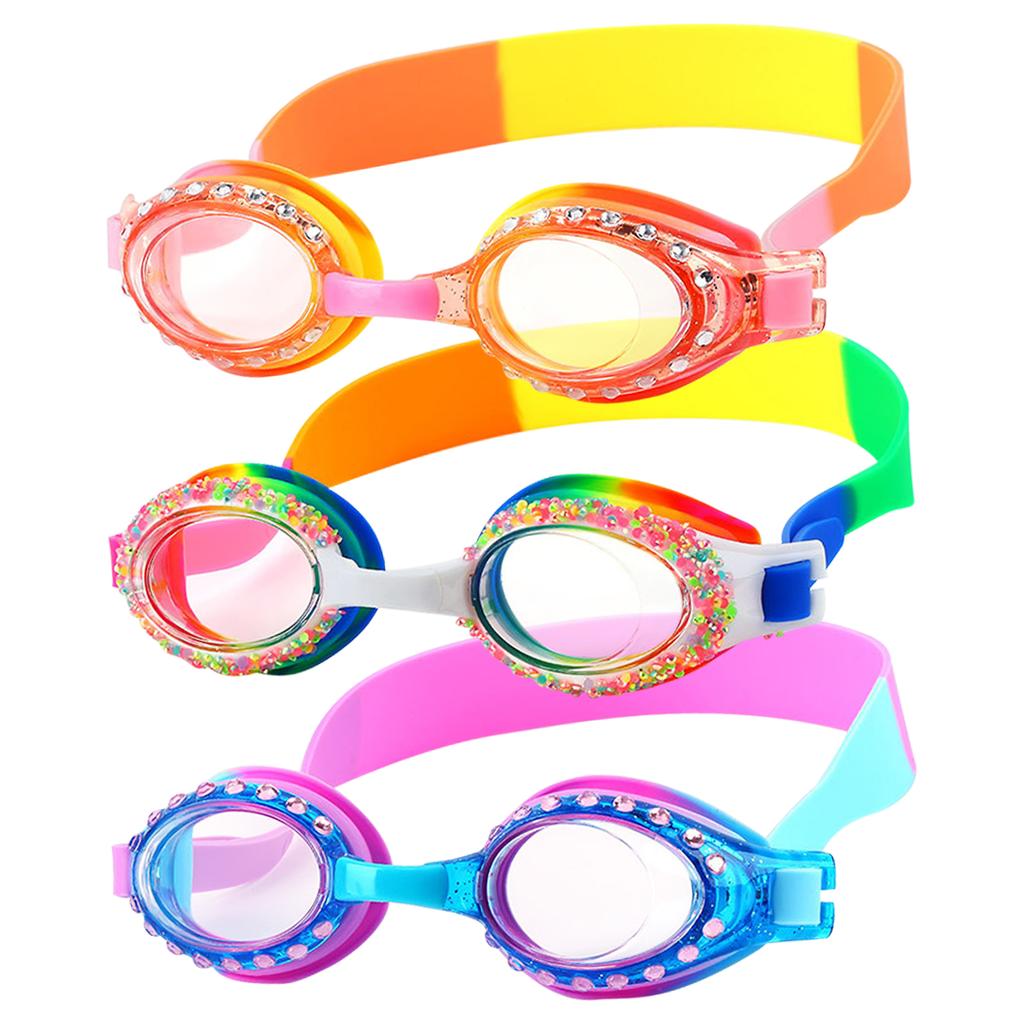 New Waterproof Children's Swimming Goggles Cartoon Heart Shape UV Fogging Proof Swim Training Glasses For Children Kids Gifts