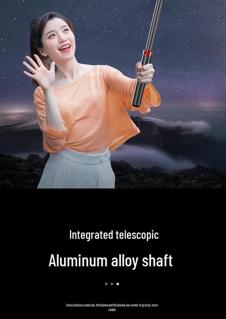 Mini Portable Bluetooth Selfie Stick with Gimbal and Floor Stand for Universal Phone Live Streaming