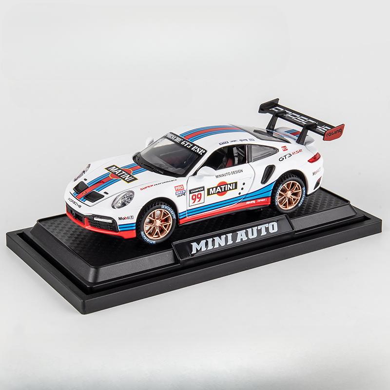 1/32 Porsche 911 GT3 RSR Sportwagen Spielzeug Legierung Druckguss Maßstab Modell Simulation Racing Pull Back Radaufhängung Sammlung Spielzeug für Jungen