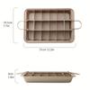 Tavă antiaderentă pentru brownie cu separatoare Tavă de copt pentru bucătărie Formă de tort 18 cavități Pătrată Formă de copt pâine Oțel carbon Ustensile de copt tort