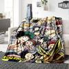 Anime Hero Academia Print Flannel Blanket High Quality Warm Comfortable Cover for All Seasons Perfect for Gifts Home Decor