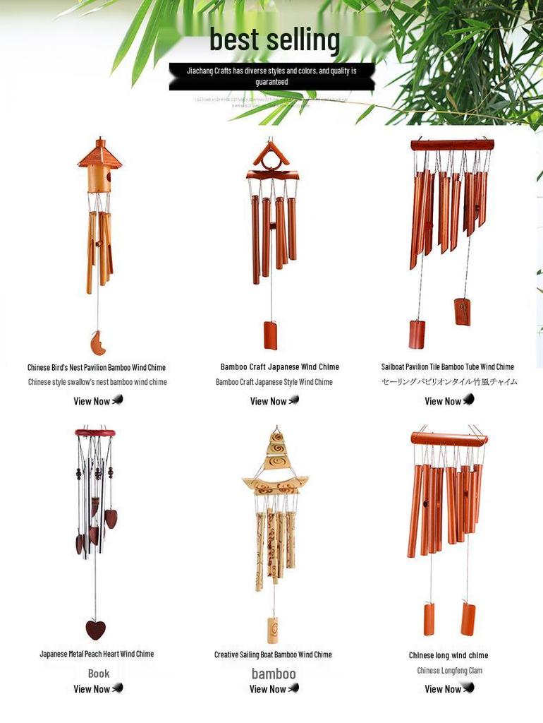Bamboo Tube Wind Chime: Ancient Style Outdoor Decoration