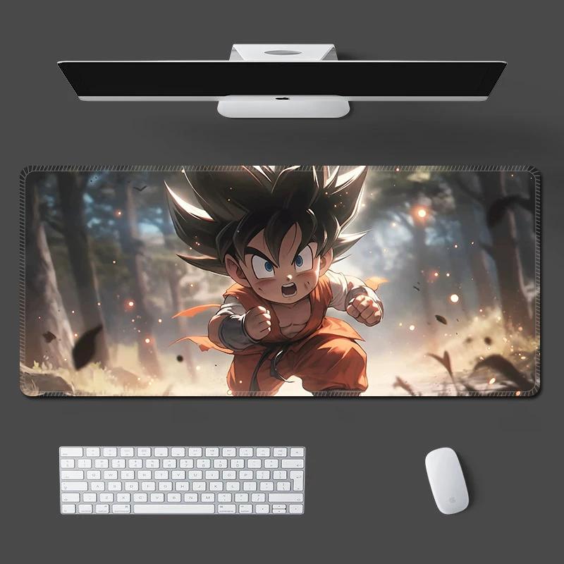 Men's Mouse Pad Leather Anime Dragon Ball Waterproof Anti-Slip Mouse Pad Son Goku Desk Pad Customized Locking Laptop Keyboard Pad Student Writing Pad