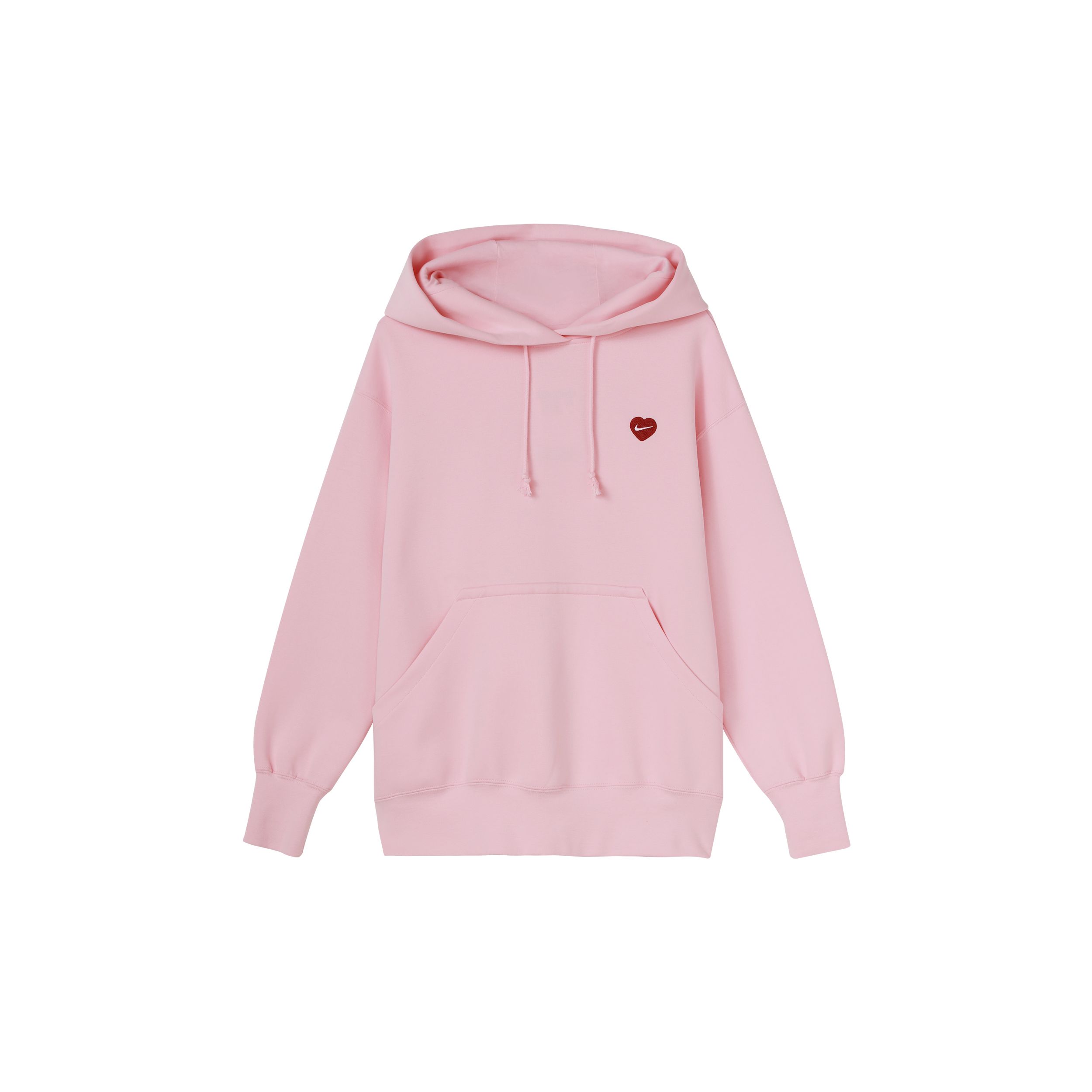 Nike Women s Heart Swoosh Pullover Hoodie Pink FD9932-690 S
