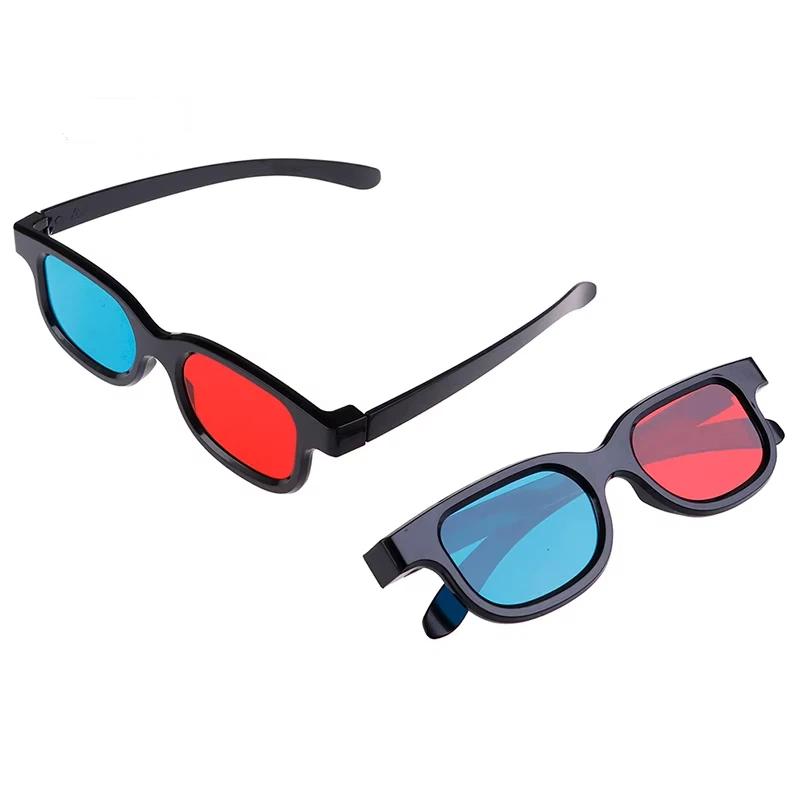 1Pcs Pvc Red Blue 3D Glasses Universal Full Frame For Dimensional Anaglyph Movie Game