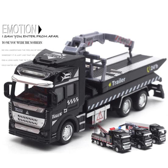Realistic Alloy Police Rescue Transport Vehicle Pull back Car Eucation Kids Toy