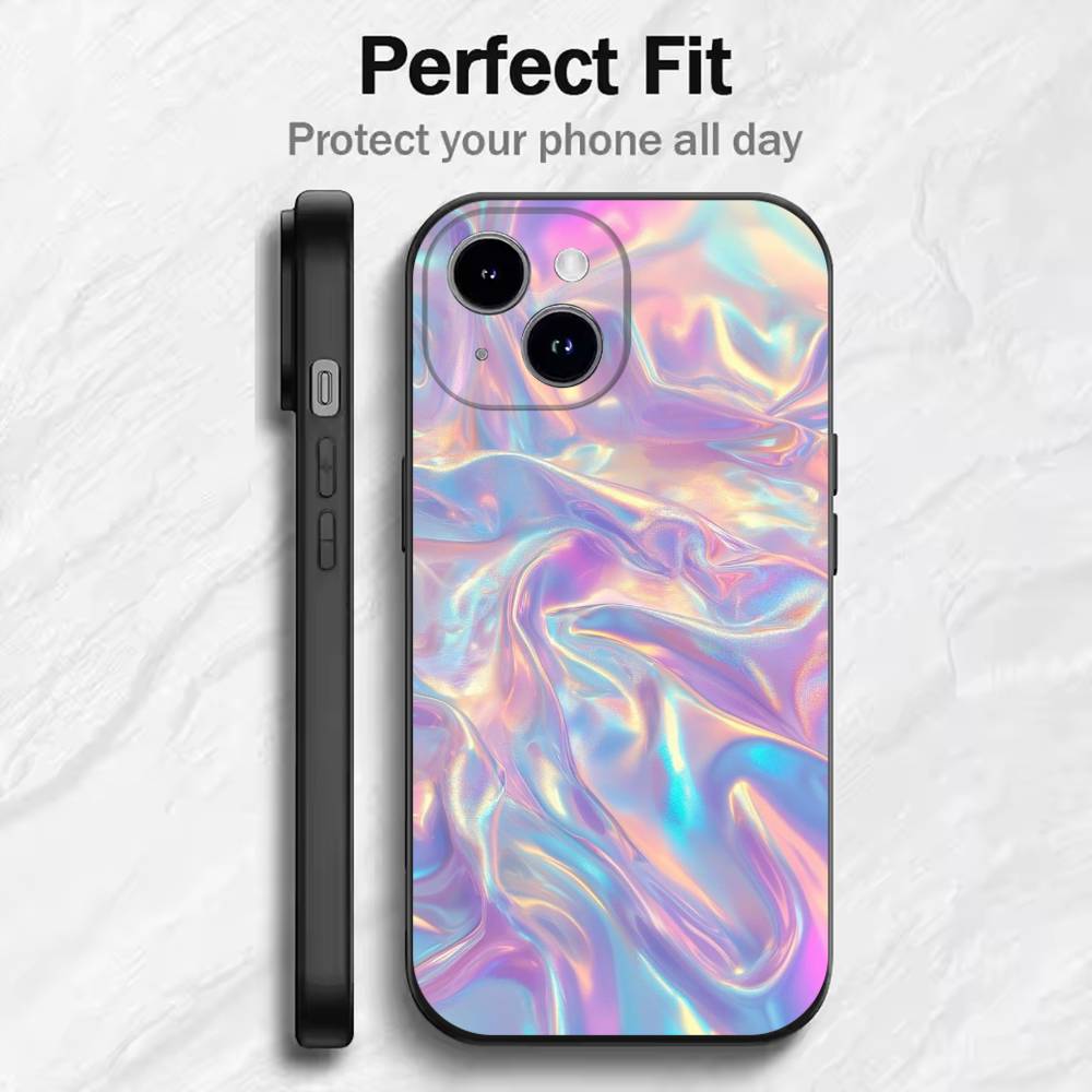 Starry Glow Phone Case For 17 16 15 14 13 12 11 Mini XS XR X 6S 6 Pro Max Plus Black Soft Cover