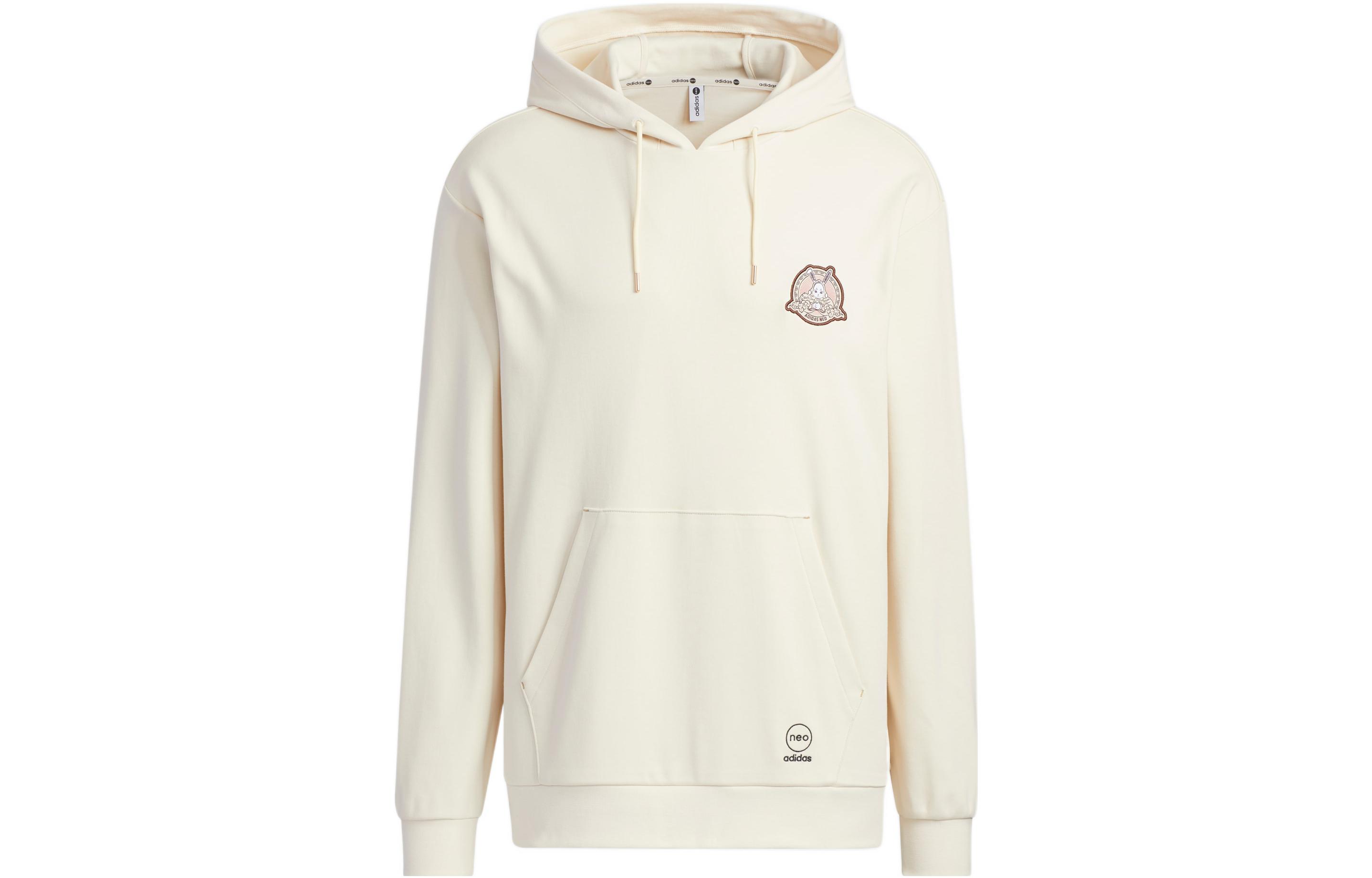 Adidas Neo Sweatshirts Men s Wonder White Hooded Moderate Regular IQ1591 L