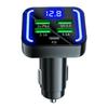 4-Port 66W PD Fast Car Charger with Digital Display and Halo Lighting