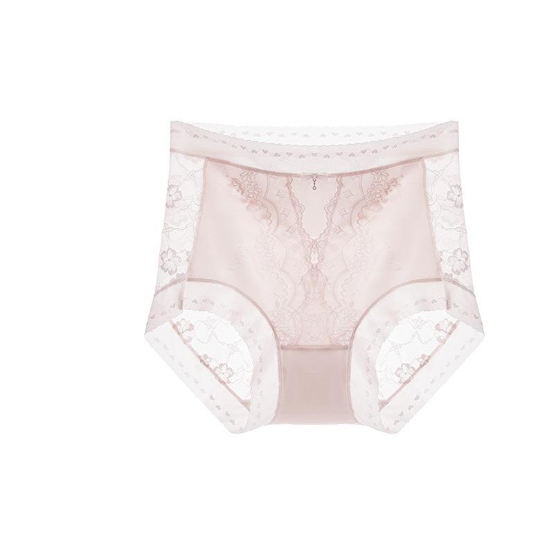 Lady Lace Satin Pure To Net Gauze Sexy High Bounce Does Not Pull In The Belly To Lift Hips Without Trace High Waist Underwear