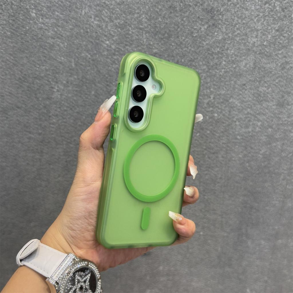 Magnetic Lanyard Matte Case for Samsung Galaxy S26 Ultra S25 Edge S24 Plus A26 A36 A15 A16 Hand Wrist Strap Frosted Cover