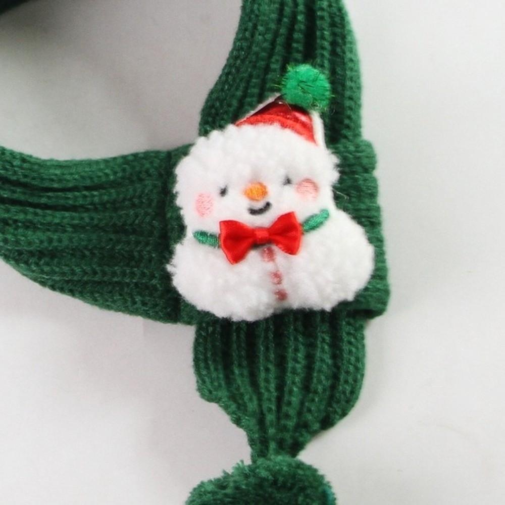 Plush Pet Christmas Scarf Red Green Pet Warm Scarf Puppy Accessories Cat Dog Scarf  Winter Season