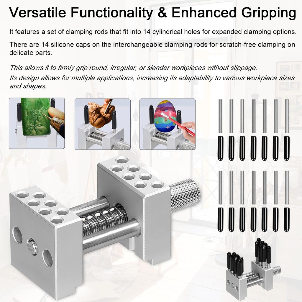 Aluminium Vise Fixture Multi function Clamp Model Making Fixed Jig DIY Crafts Remodeling Vise Workbench with Clamping