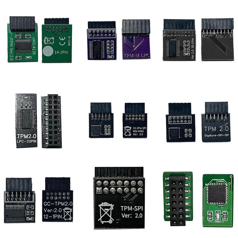 Encryption Security Module Remote Card LPC MSI Interface TPM 2.0 Supports Version 2.0 12 14 18 20-1pin Pin For Multi Brand Mothe