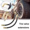 Truck Valve Extension Flexible Tire Inflator Hose Extension Tube Adapter For Auto Car Van Vehicles Tyre Air Pump Nipple X3W2