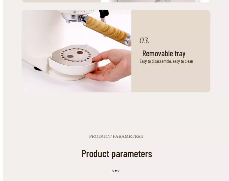 110V US Plug Semi-Automatic Espresso Machine with Milk Frother & Grinder