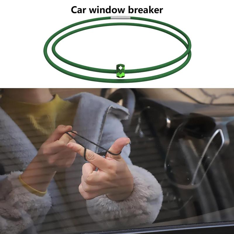 Glass Breaker Bracelet Vehicle Rapid Escape Wristband With Tungsten Carbide Bead Tempered Safety Glass Breaker For Men Women