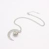 European & American Fashion Jewelry: Luminous Moon Heart Necklace with Clavicle and Sweater Chains