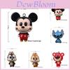 Klíčenka s ručně vyráběnou figurkou Mickey Mouse z pryskyřice s kreslenými doplňky pro darování a výzdobu večírku