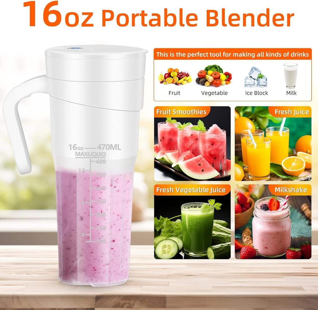 Kitchen Appliances Ice Breaker Fruit Blender Mini Rechargeable Cream Bottle Portable Blender