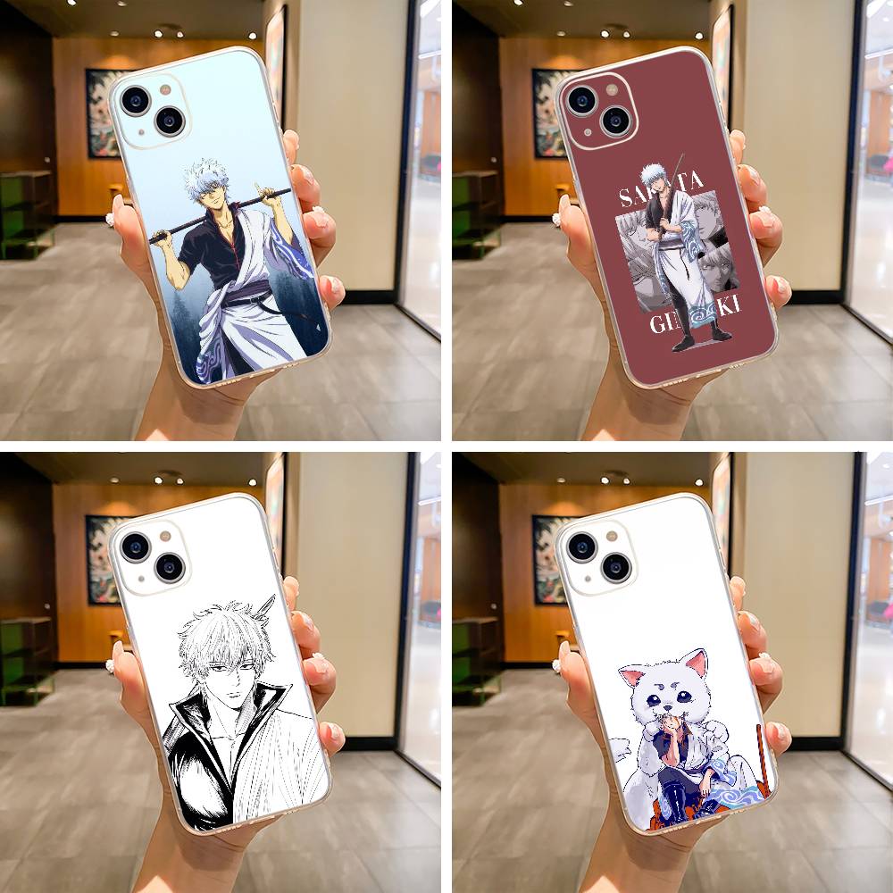 G-Gintama-Gintoki Sakata Phone Case For iPhone17,16,15,14,13,12,Pro Max,16/15/14 Plus XS Soft Silicone Transparent Cover