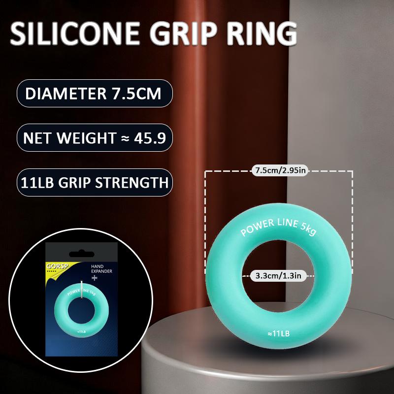 Silicone Hand Trainer Finger Gripper Ring Hand Power Gripper Ring Stress Relief Gym Home Workout Exercise Fitness Equipment