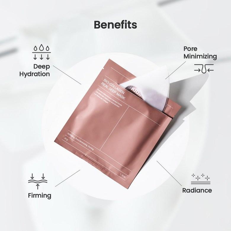 Biodance Bio Collagen Real Deep Mask 4ea , Hydrating Overnight Hydrogel Mask