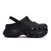 Crocs Bae Clog REGO Hot Dog Lost Saturn Feeling Comfortable and Versatile Hole Shoes Women's Black Silver