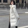 Thickened and lengthened down cotton clothes for women's winter new big pockets fashion warm jacket tide