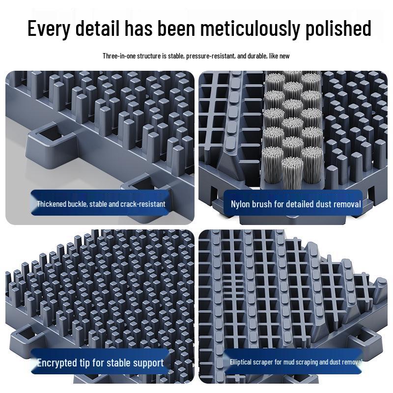 Commercial Anti-Slip Door Mat: Durable, Interlocking, Wear-resistant, Mud Scraper for Hotel & Office Entrances.