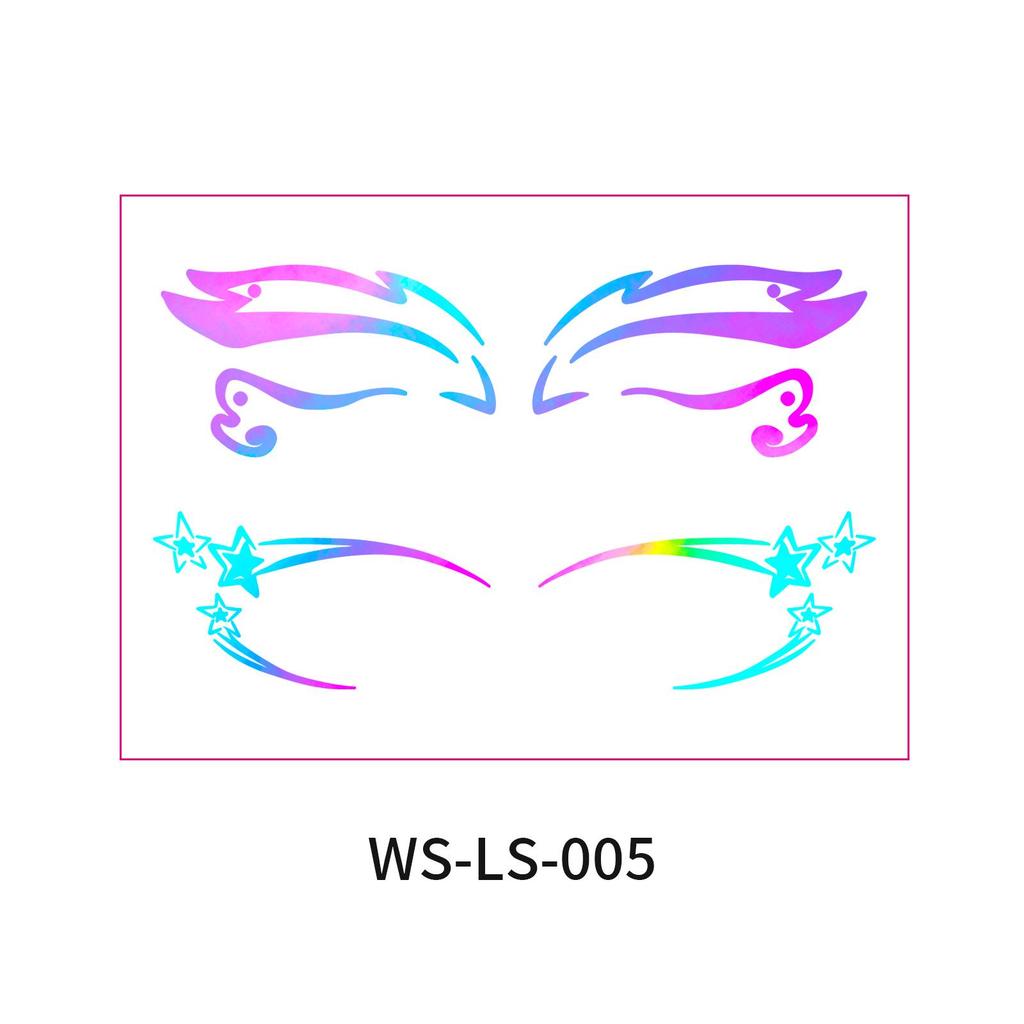 European & American Cross-border Music Festival Laser Eyeliner Stickers - Waterproof & Long-lasting Disposable Tattoos