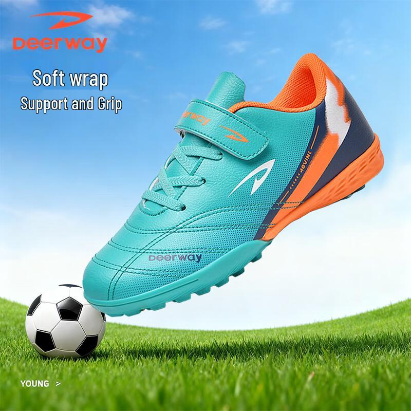 Deerhui Kids  Velcro No-Tie Anti-Slip TF Soccer Cleats 33