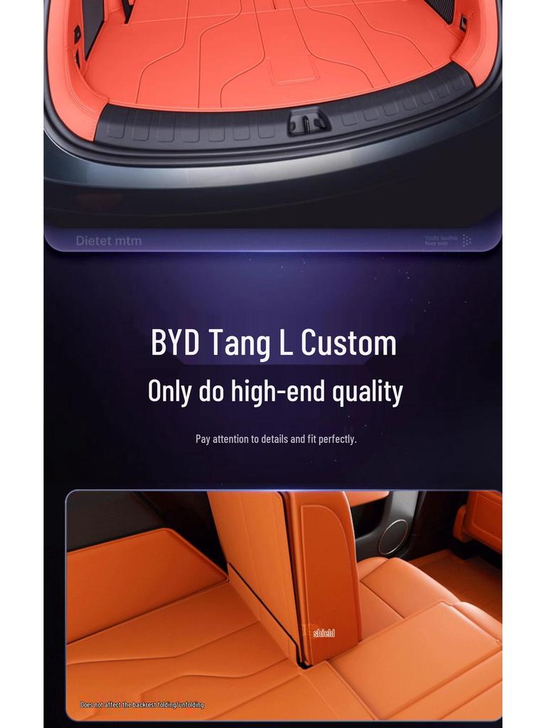 BYD Tang L 2025 Trunk Mat for EV/DM-i/DM-p - Full Coverage Tail Box Mat
