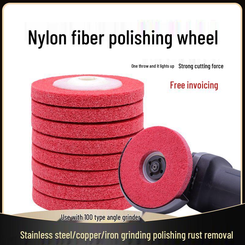 50 Nylon Polishing Fiber Discs for Angle Grinders - Metal & Stainless Steel