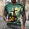 Halloween Pumpkin Graphic T Shirts Horror Ghost T Shirt For Men Clothes Casua