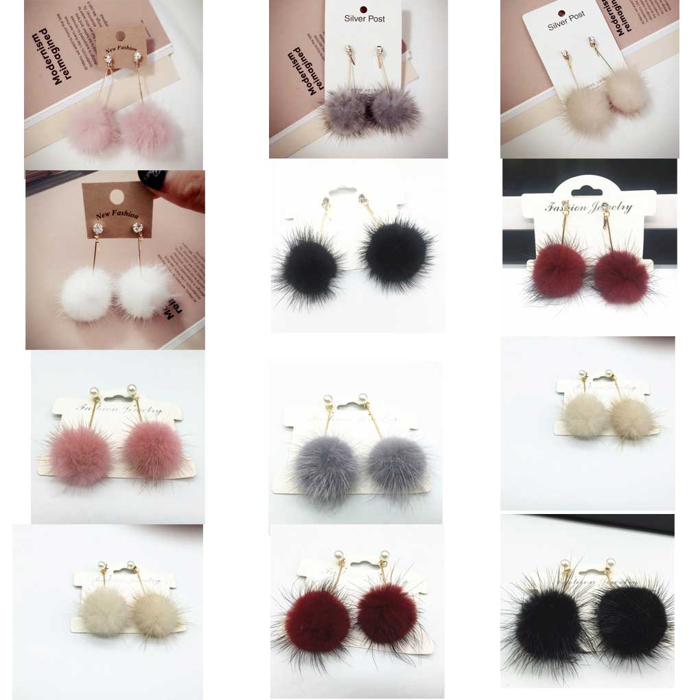 Dangle Earrings Lady Accessories Fashion Popular Unique Earring Korean Style Ball Daily Decorations Stud Wear Ear for Jewelry