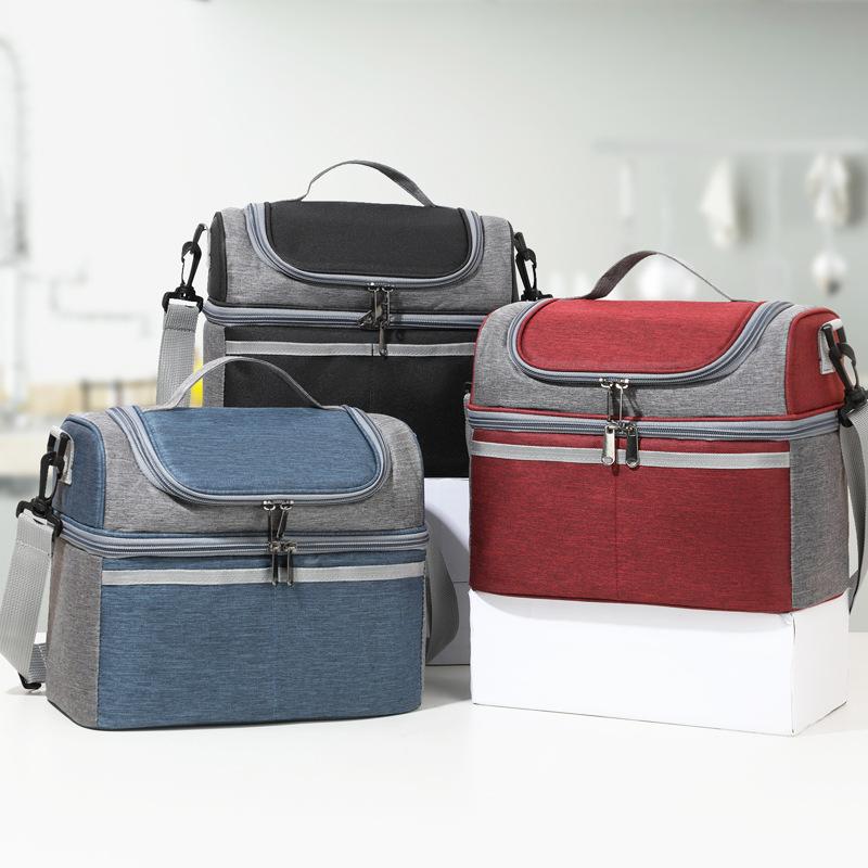Multifunktionale Oxford-Kühltasche mit großem Fassungsvermögen, wasserdicht, tragbar, mit Reißverschluss, Thermo-Lunch-Taschen für die Lebensmittelaufbewahrung bei Picknicks im Freien