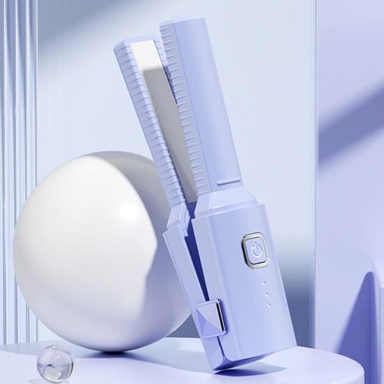 Yousheng Tragbarer Kabelloser Glätteisen 30 Sekunden Schnellaufheizung Dual-Purpose Styler USB-Aufladung Automatische Abschaltung Kabellos Anti-Verbrühungs-Reise-Hairstyler