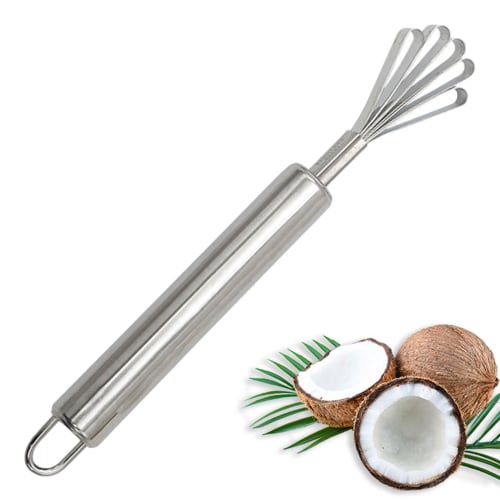 Gerinkoken Coconut Shredder, Coconut Shaver, Coconut Grater, Stainless Steel Coconut Grater, Multipurpose Coconut Shredder, Multifunctional Fruit Peel