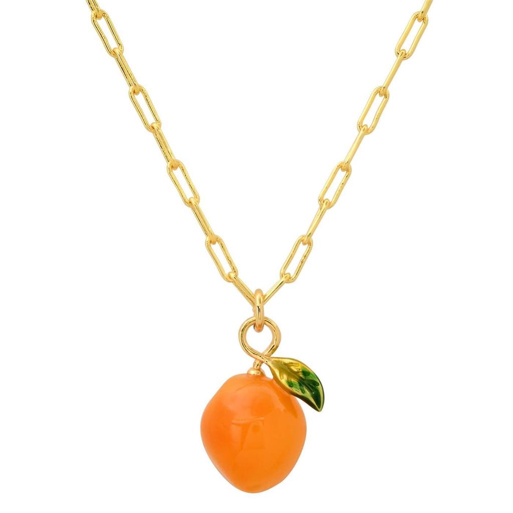 Cross-border Independent Station Food & Fruit Series: Orange Watermelon Grape Necklace – Women's Creative Clavicle Chain