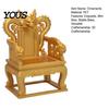 Chinese Dragon Chair Model 3D Printed Throne Ornament, Mini Emperor Figurine with Gold Carving, Compact Desk Ornament & Key Holder Stand