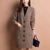 Women's Thick Knit Mid-Length Cardigan - 2025 Autumn/Winter Fashionable Loose Sweater Coat