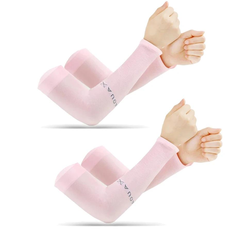 1/2pcs Summer Ice Silk Long Sleeves Anti-Sunburn Arm Cover Men Women Cuff New Cool Hand Sleeves Anti-UV Cycling Arm Sleeve