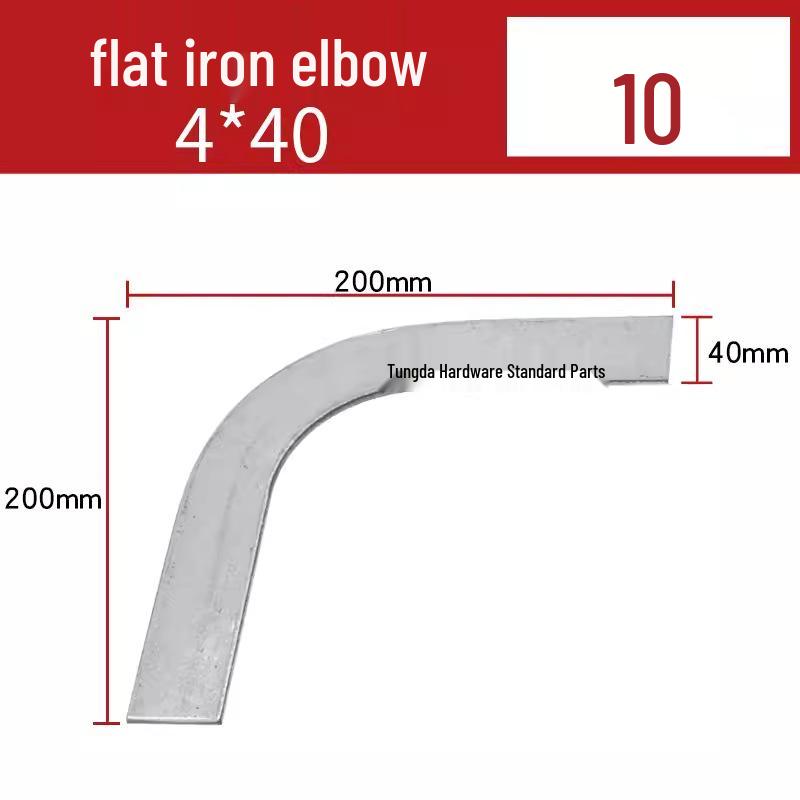 Galvanized 90° Flat Iron Elbow with Horizontal Bend, 4*40H & 4*25Z Grounding Bracket Steel Fixing Clip