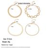 Versatile Four-Piece Multi-Layer Metal Chain Bracelet Set for Women - European and American Fashion